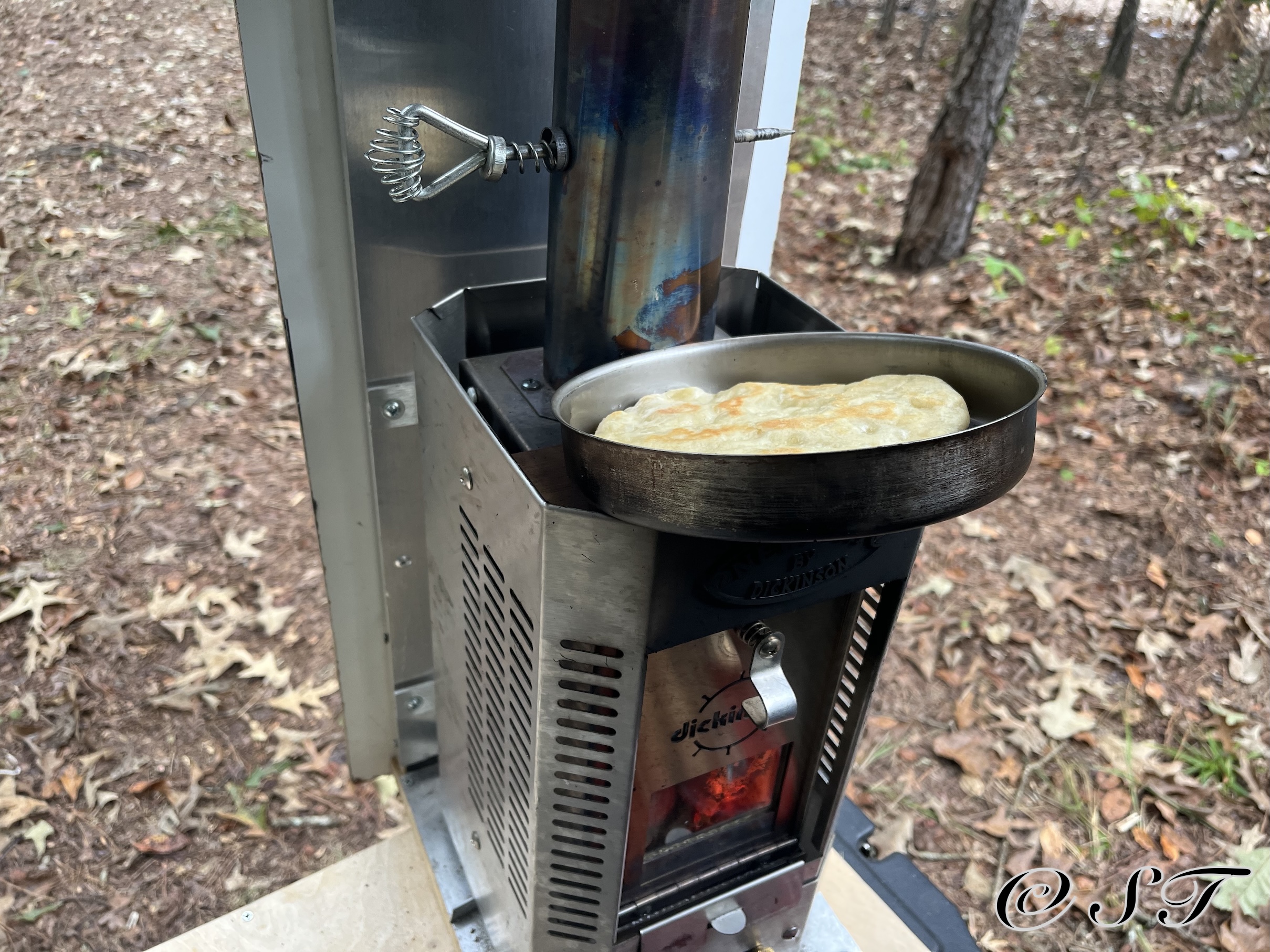 Bread on wood stove