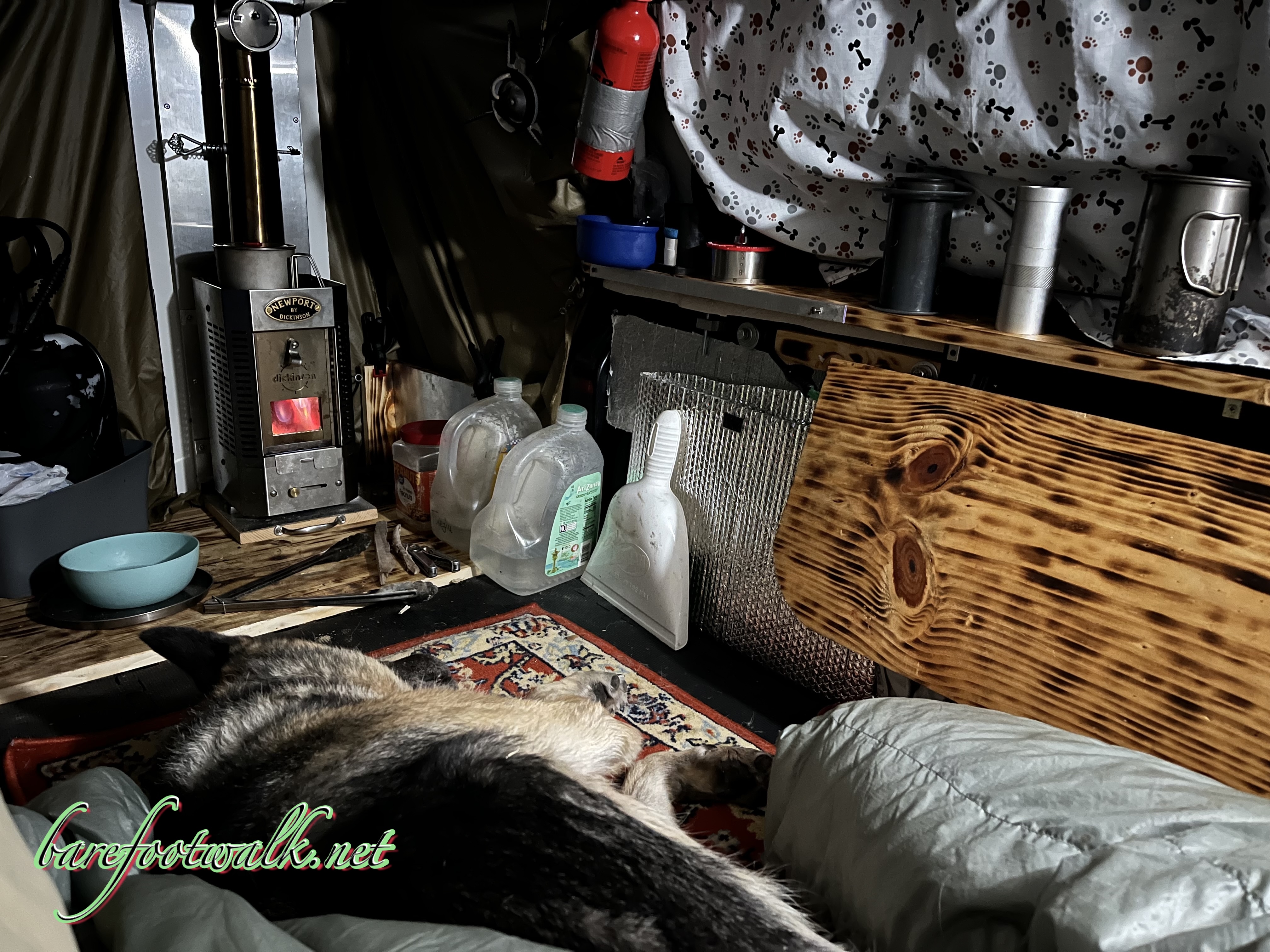 Wood Stove in a Camper